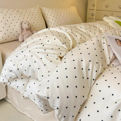 Satin Polka Dot Duvet Cover