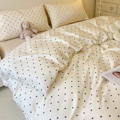 Satin Polka Dot Duvet Cover