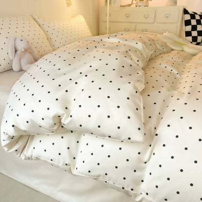 Satin Polka Dot Duvet Cover