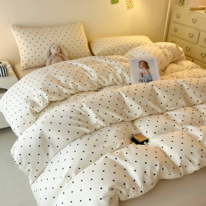 Satin Polka Dot Duvet Cover