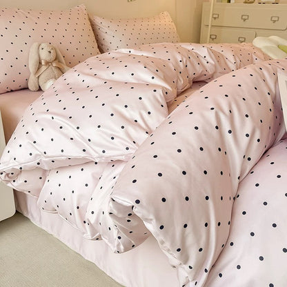 Satin Polka Dot Duvet Cover
