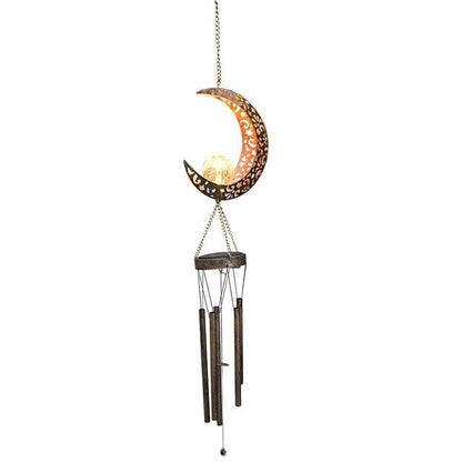 Creasent Moon Solar Wind Chimes