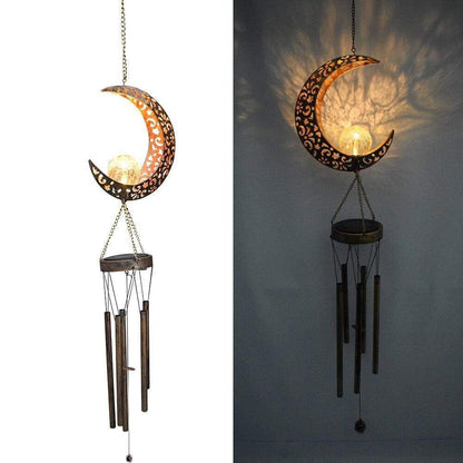 Creasent Moon Solar Wind Chimes