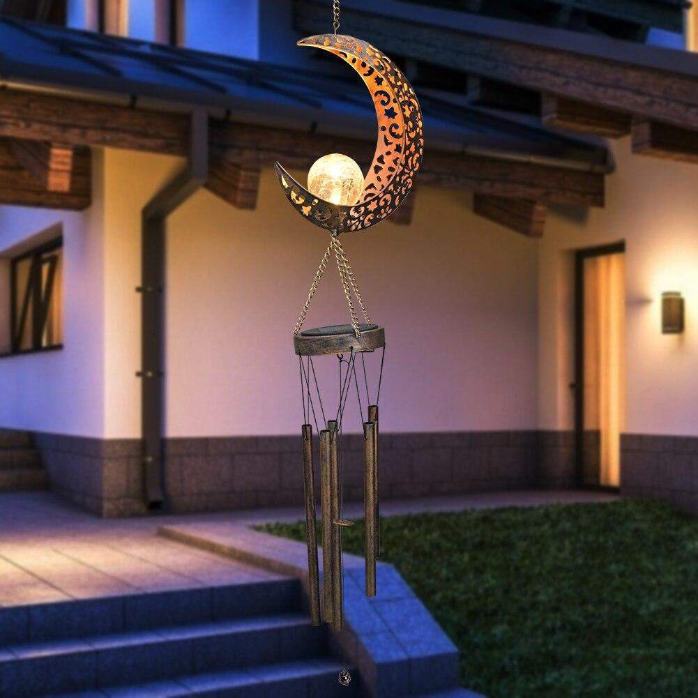 Creasent Moon Solar Wind Chimes