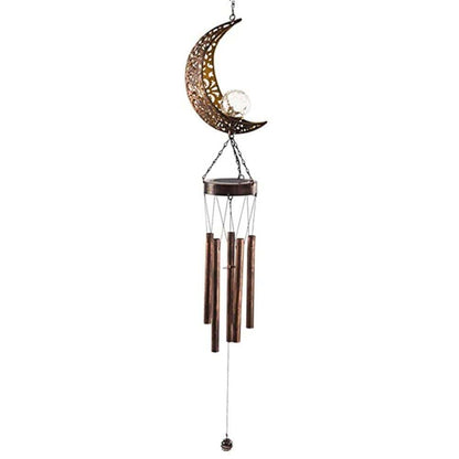 Creasent Moon Solar Wind Chimes