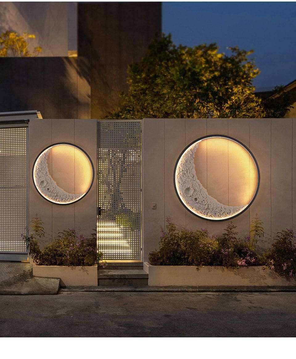 Crescent Moon Outdoor Wall Lamp