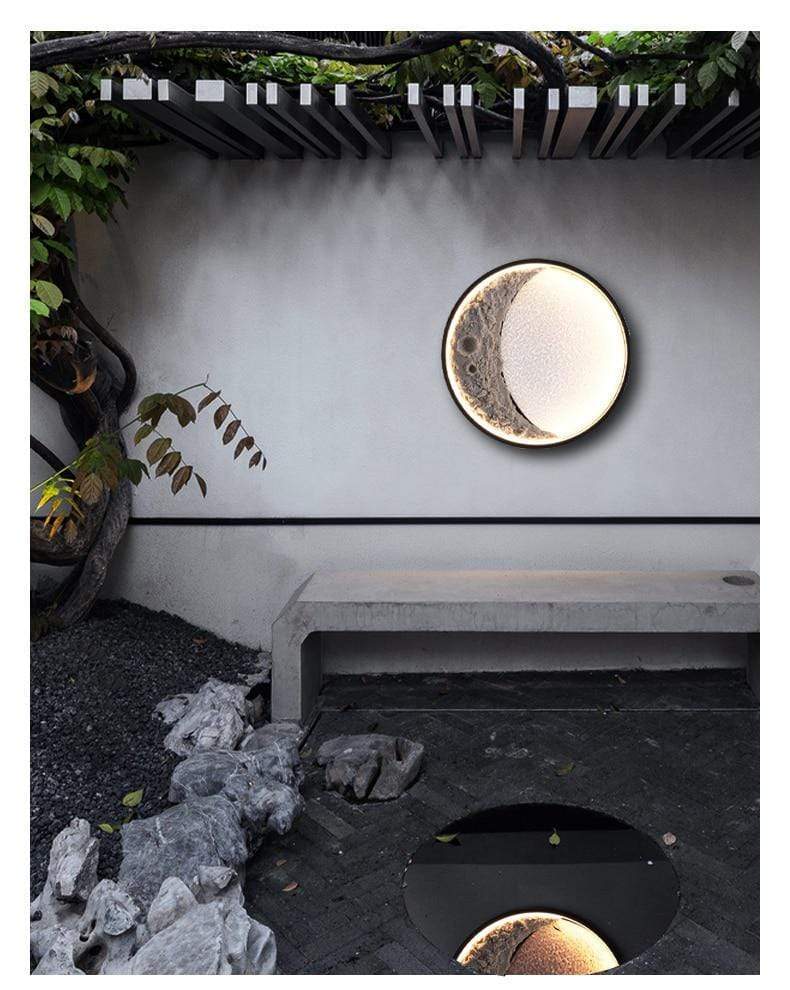 Crescent Moon Outdoor Wall Lamp