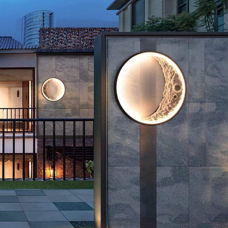 Crescent Moon Outdoor Wall Lamp