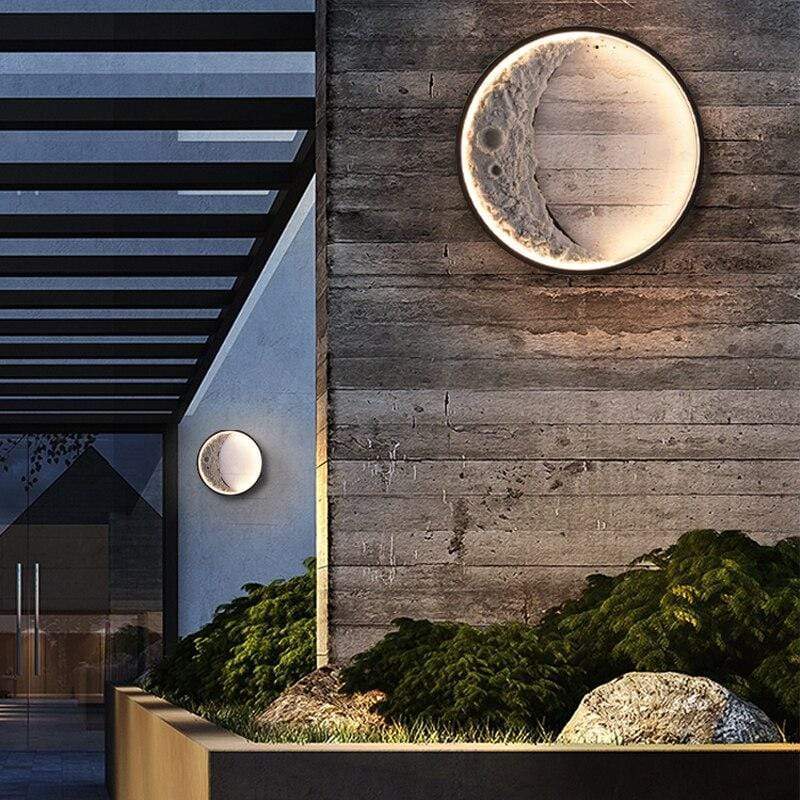 Crescent Moon Outdoor Wall Lamp