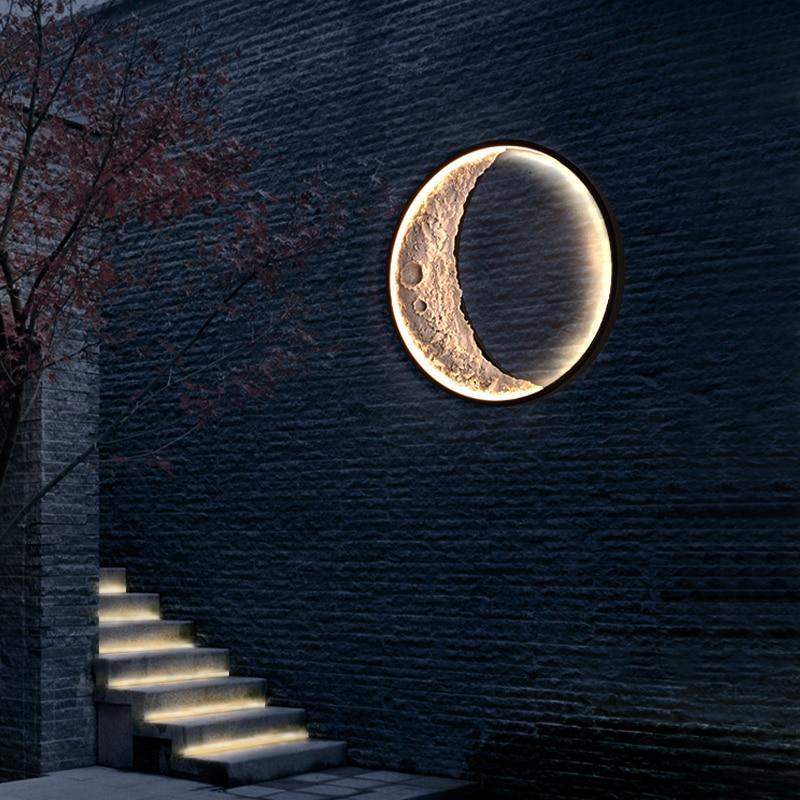 Crescent Moon Outdoor Wall Lamp