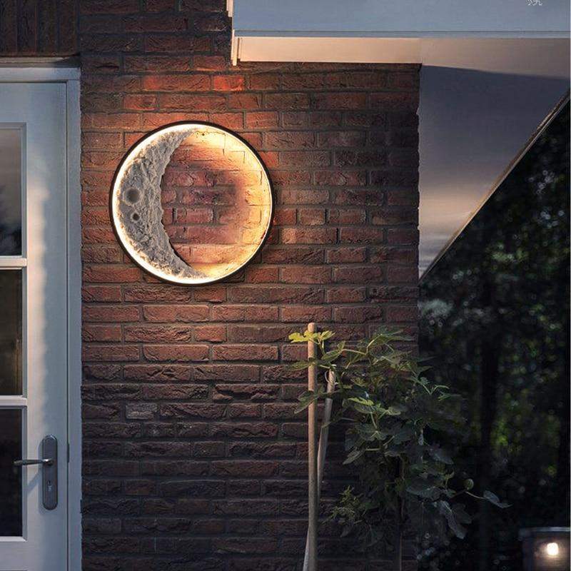 Crescent Moon Outdoor Wall Lamp