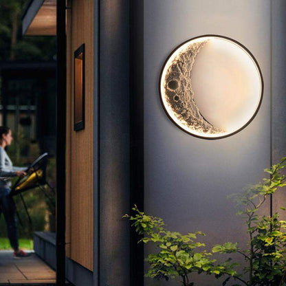 Crescent Moon Outdoor Wall Lamp