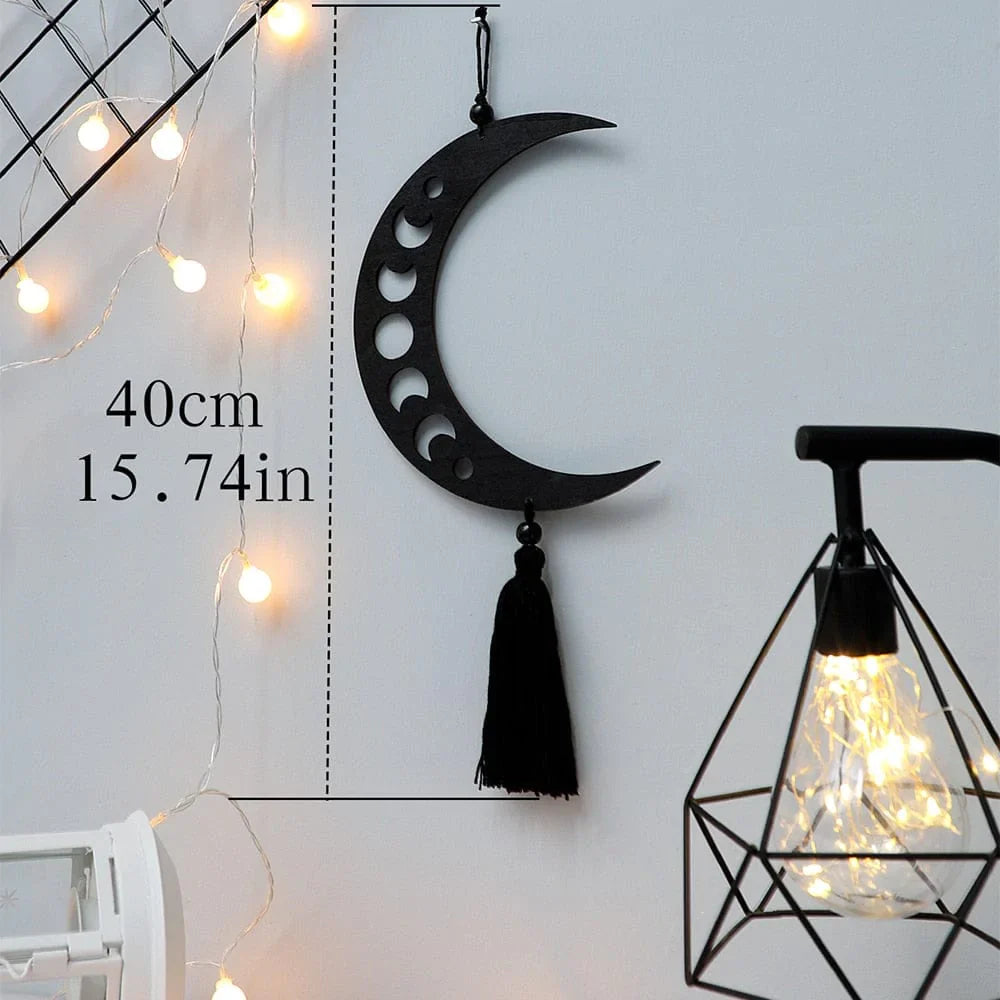 Crescent Moon Phase With Tassels