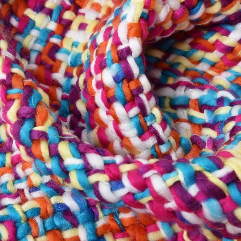 Crochet Colorful Blanket Blankets & Throws