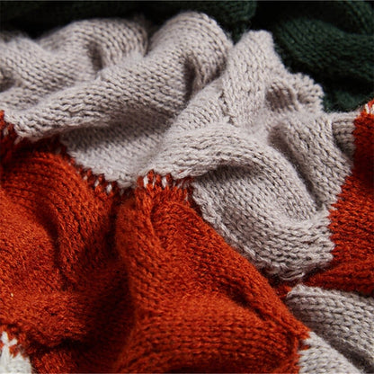 Crochet Contrast Color Blanket