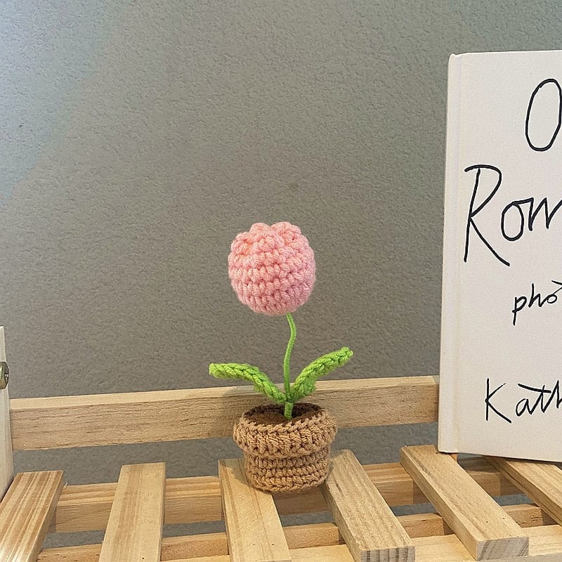 Crochet Knit Potted Flowers