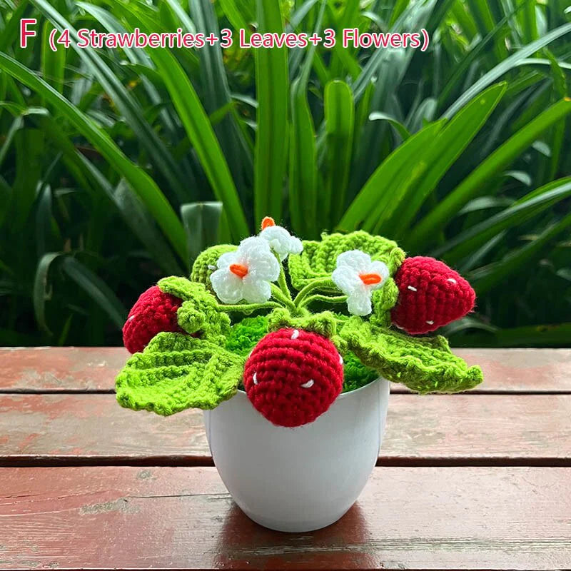 Crochet Mini Strawberry Plant