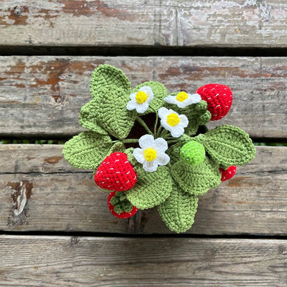 Crochet Mini Strawberry Plant