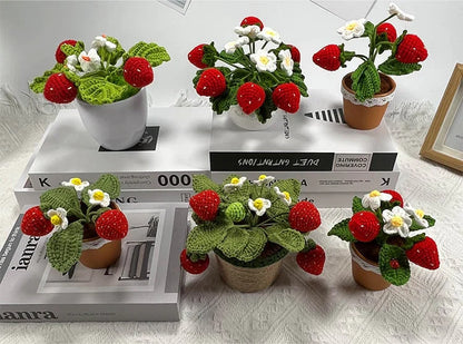 Crochet Mini Strawberry Plant