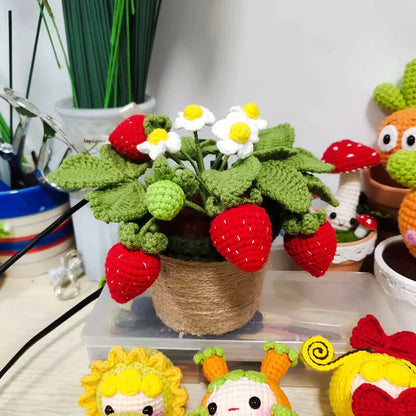 Crochet Mini Strawberry Plant