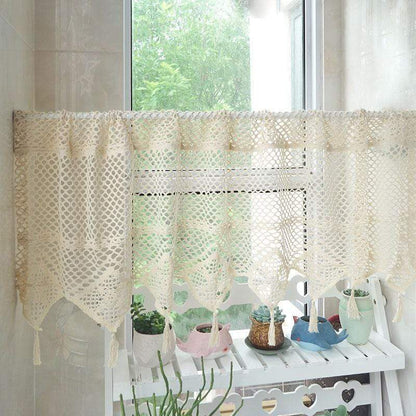 Crocheted Hollow Half Curtain