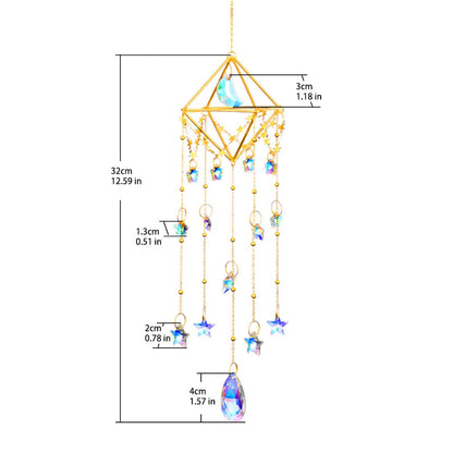 Stars & Moon Crystal Suncatcher AESTHETIC_Fairycore AESTHETIC_Witchcore light catcher lightcatcher SUB CATEGORY_Suncatchers sun catcher