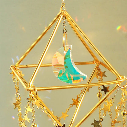 Stars & Moon Crystal Suncatcher AESTHETIC_Fairycore AESTHETIC_Witchcore light catcher lightcatcher SUB CATEGORY_Suncatchers sun catcher