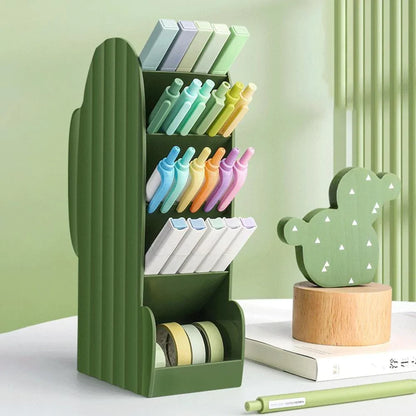 Cute Cactus Shaped Desktop Organizer