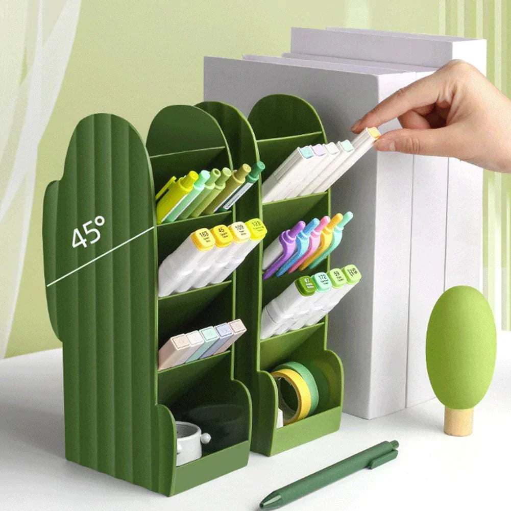 Cute Cactus Shaped Desktop Organizer