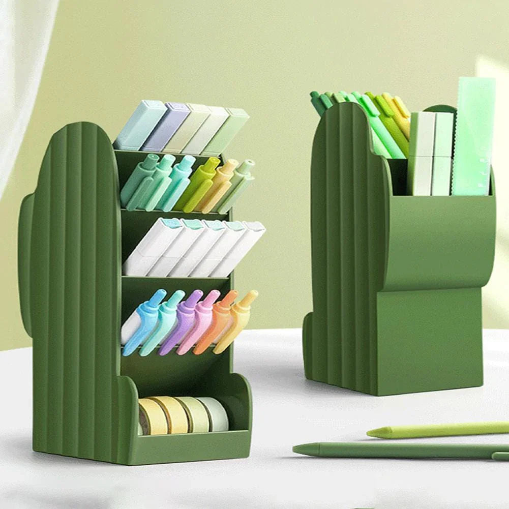 Cute Cactus Shaped Desktop Organizer