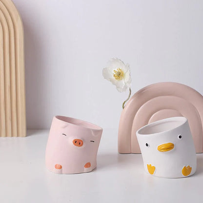 Cute Cartoon Animal Flower Pot