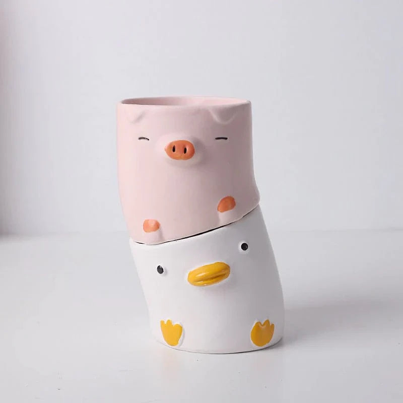 Cute Cartoon Animal Flower Pot