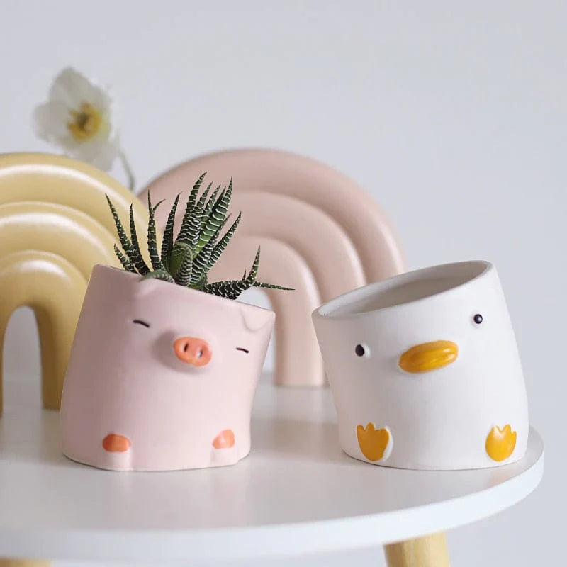 Cute Cartoon Animal Flower Pot