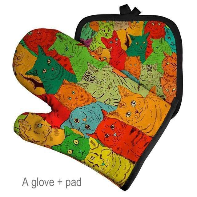 Cute Cat Oven Mitts