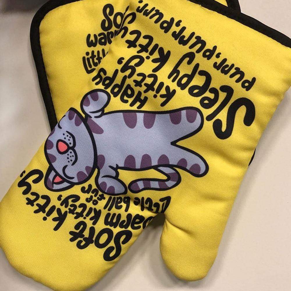 Cute Cat Oven Mitts