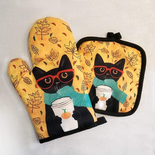 Cute Cat Oven Mitts