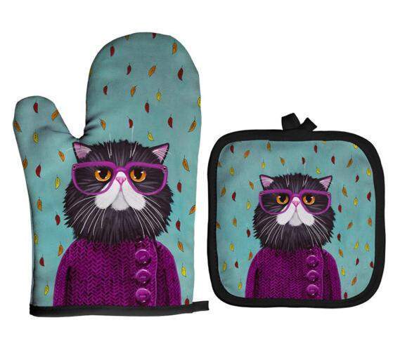 Cute Cat Oven Mitts