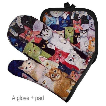 Cute Cat Oven Mitts