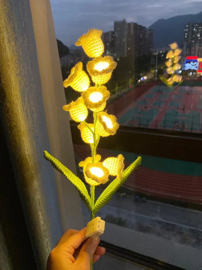 DIY Handwoven Crochet Lily Of The Valley Night Lamp