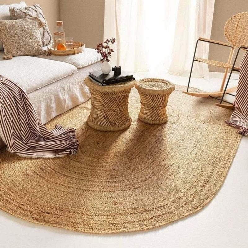 Daff Jute Braided Oval Rug