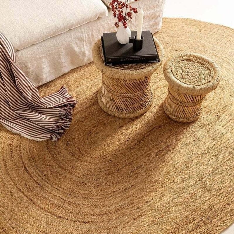 Daff Jute Braided Oval Rug