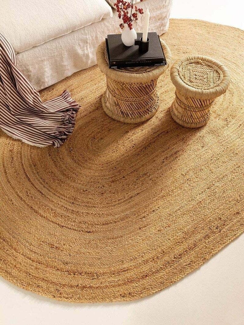 Daff Jute Braided Oval Rug