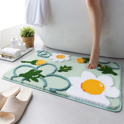 Daisies Blossom Bath Mat