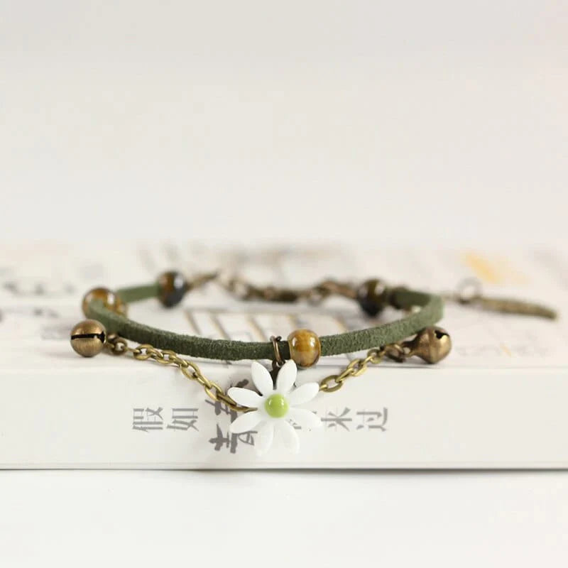 Daisy Beads Bells Bracelet