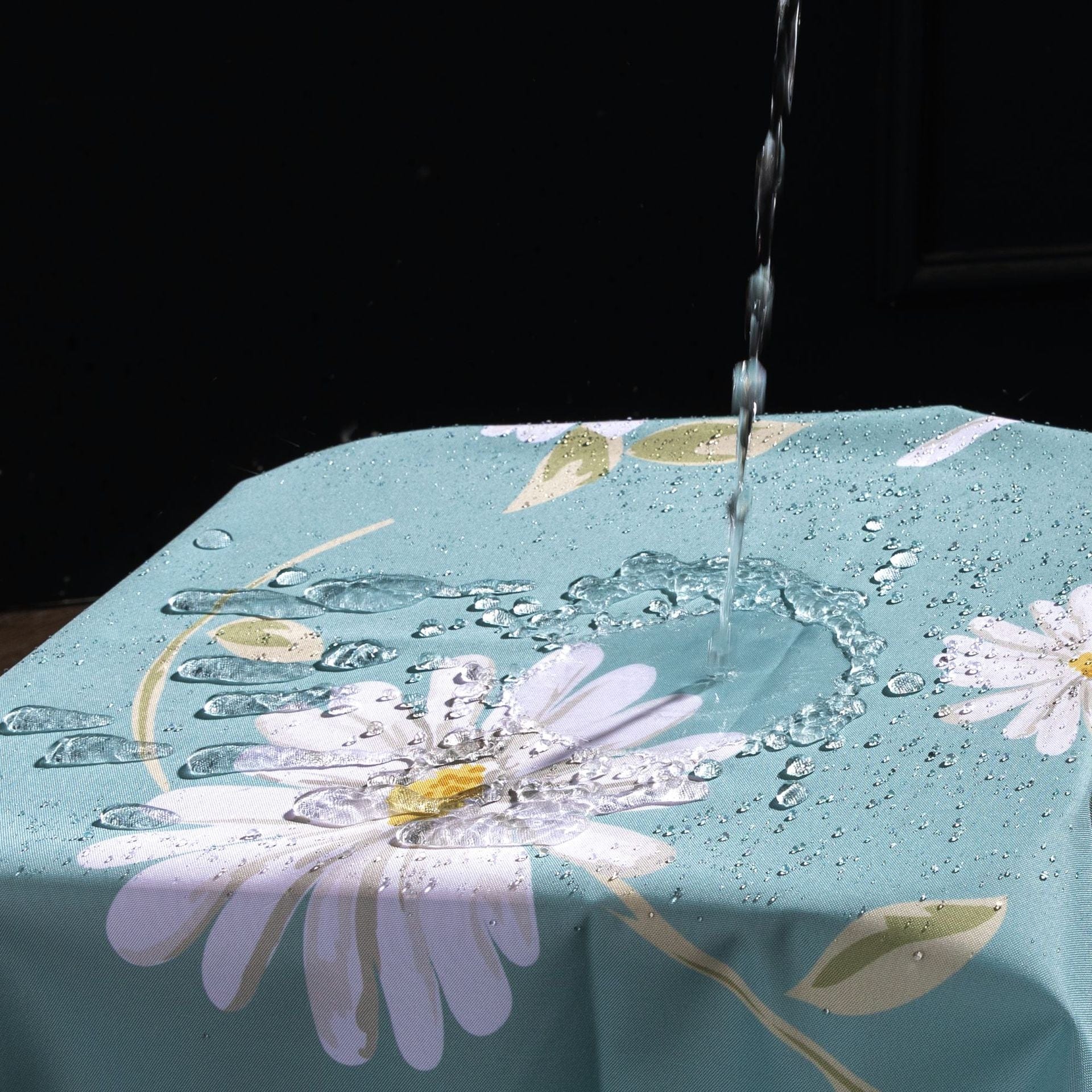 Daisy Sky Blue Shower Curtains