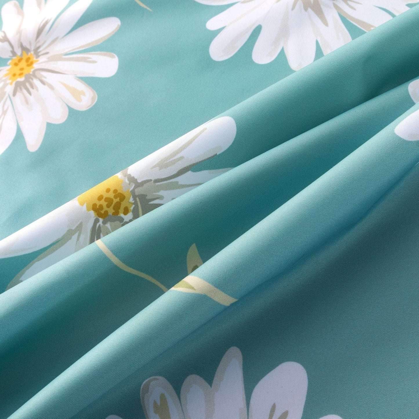 Daisy Sky Blue Shower Curtains