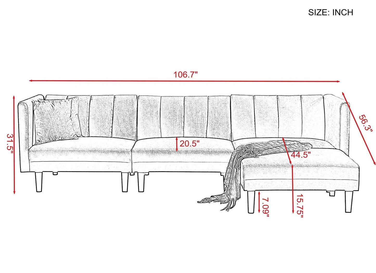 Dark Green Velvet Double-Sided Sofa Bed