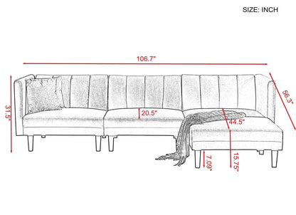 Dark Green Velvet Double-Sided Sofa Bed