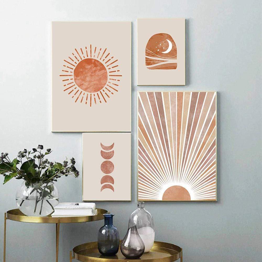 Desert Moon & Sunshine Canvas Wall Decor