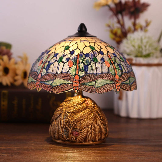 Dragonfly Floral Vintage Lamp